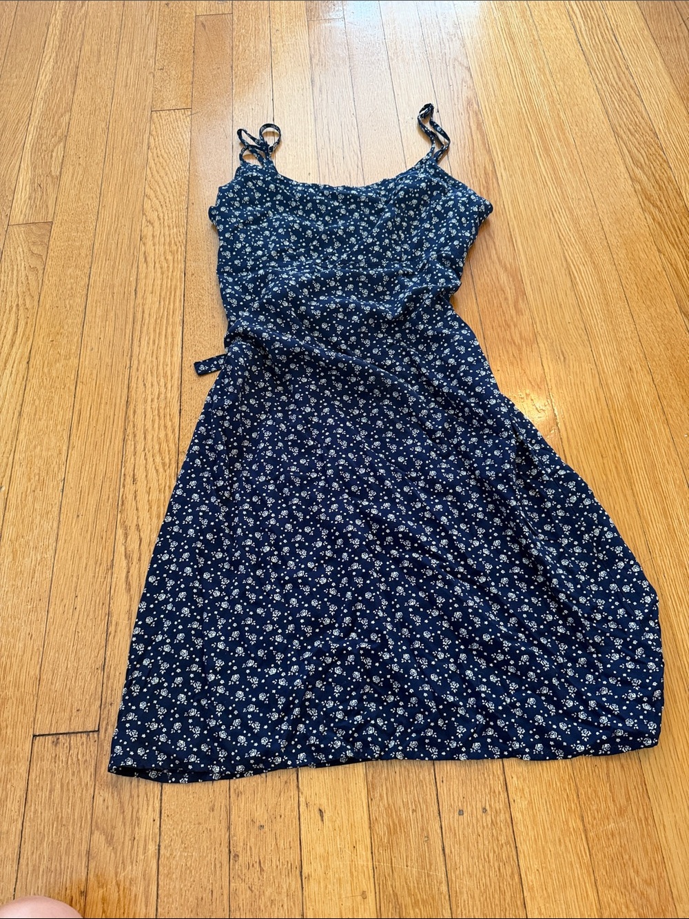 Brandy Melville Navy Blue Floral Mini Dress